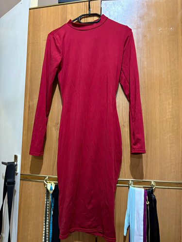 Red high neck long sleeve - high,