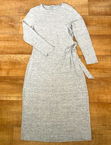 Grey knit stretch round neck - grey,