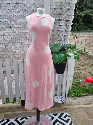 Women pink white - polka, dot