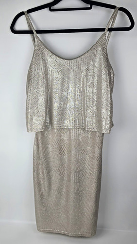 Quiz silver metallic bodycon - quiz,