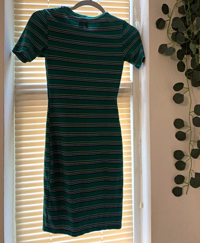 Striped bodycon dress - striped,