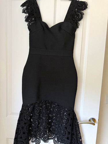 Black long bodycon dress - &,