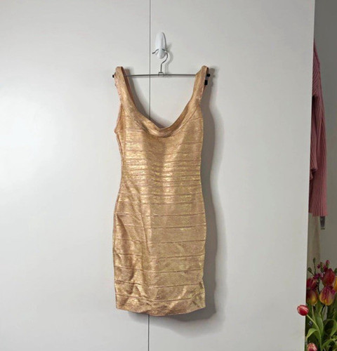 House gold bodycon - gold,