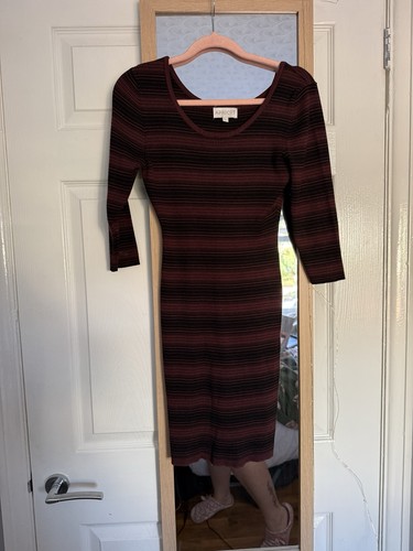 Apricot burgundy black striped - black,