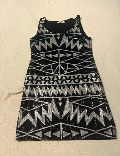 Krisp black silver sequin - &,