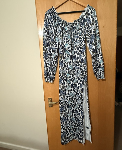 Women blue white - white, black