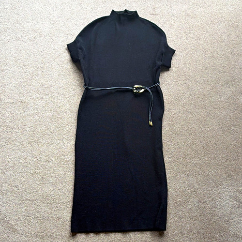 Zara black knit - zara, belted