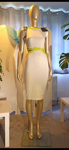 Missguided white yellow beaded - missguided,
