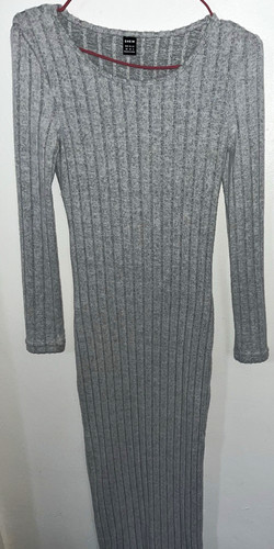 Shein grey ribbed knit - grey,