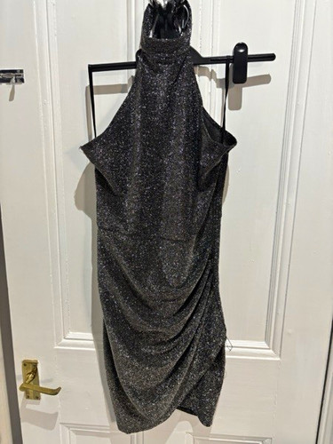 Women silver black glitter - silver/black,