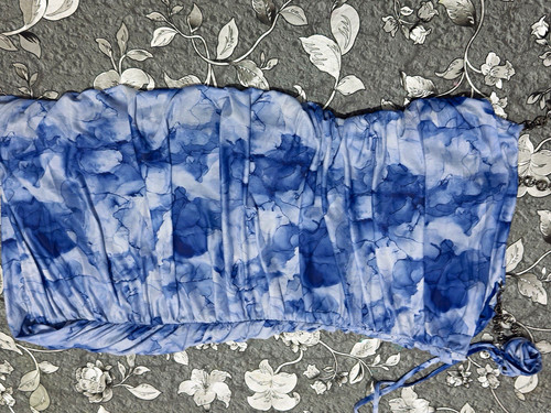 Blue white tie - white, dye