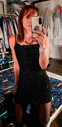 Women black rhinestone - black,