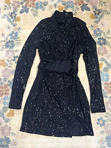 Prettylittlething black sequin - prettylittlething,