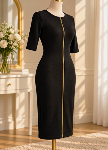 Women black bodycon - black,