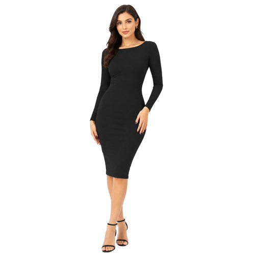 Womens long sleeve bodycon - long,