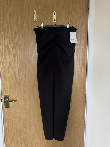 Zara black ruched bodycon midi - zara,