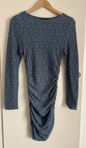 Zara blue lace - lace, ruched