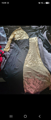 Shein black gold sequin - shein,