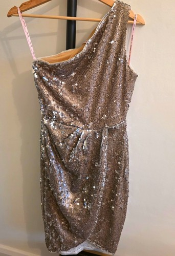 Jaded rose silver sequin - rose, one