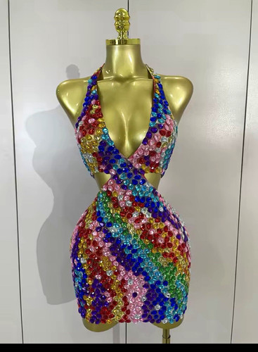Women halter cut out - l,