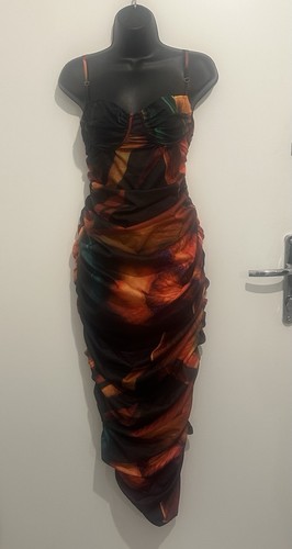 Floral print asymmetric detail - print,