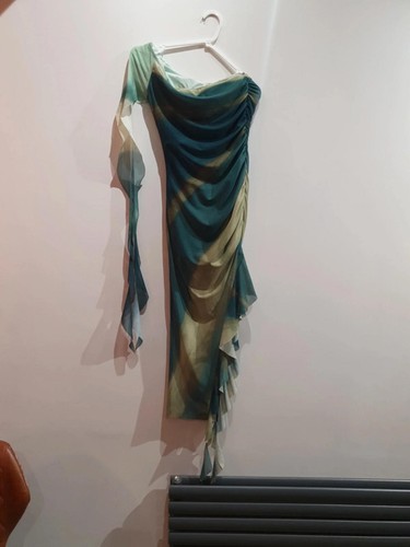 Green off shoulder - , tight