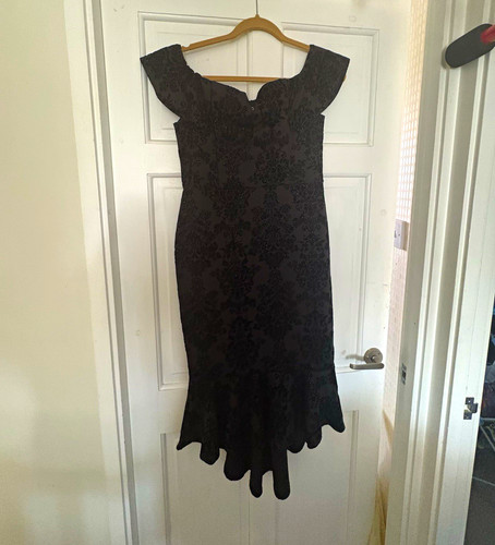 Women black floral - floral, midi