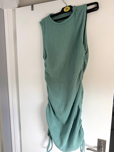 Shein green ruched drawstring - ruched,