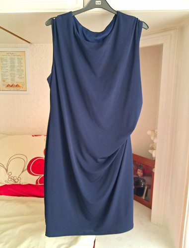 Wallis navy bodycon dress cowl - bodycon,