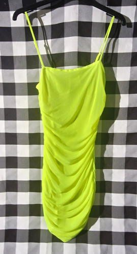 Neon lime green ruched - green,