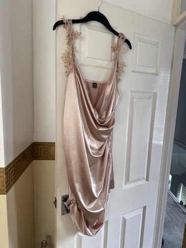 Beautiful oyster satin dress - beautiful,