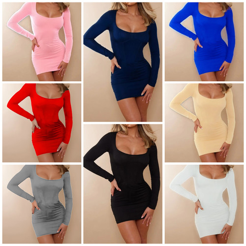 Women dress long sleeve - dress,