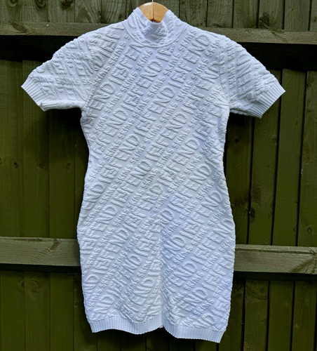 White embossed monogram short - embossed,