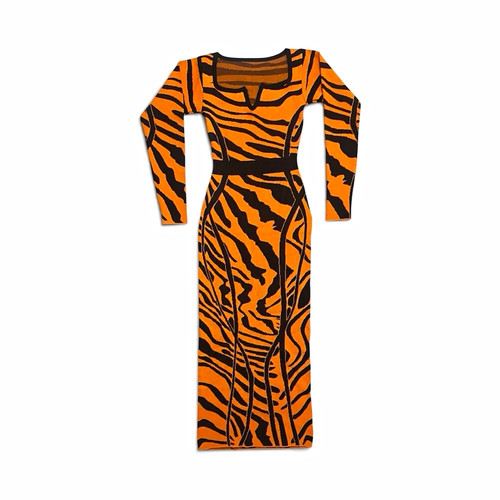 Womens orange and black tiger - orange,
