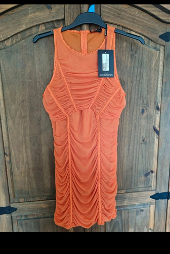 Prettylittlething orange mesh - orange,
