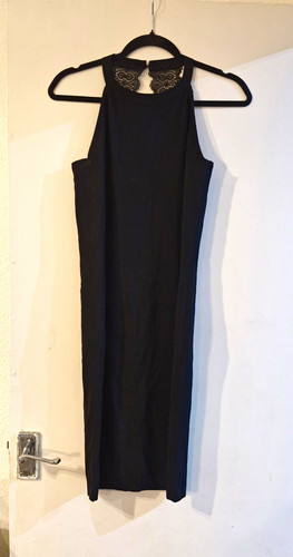 Black bodycon midi - dress, size