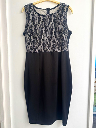 Black floral lace bodycon - black,