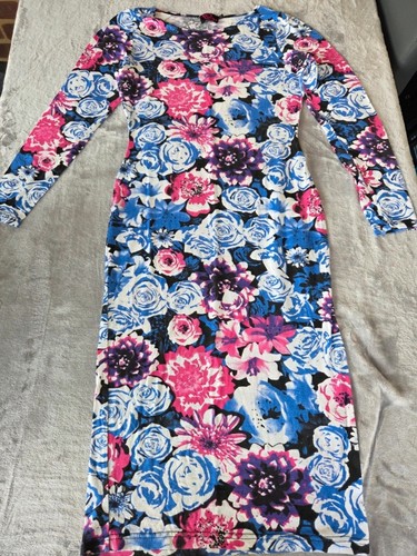Floral long sleeve bodycon - sleeve,