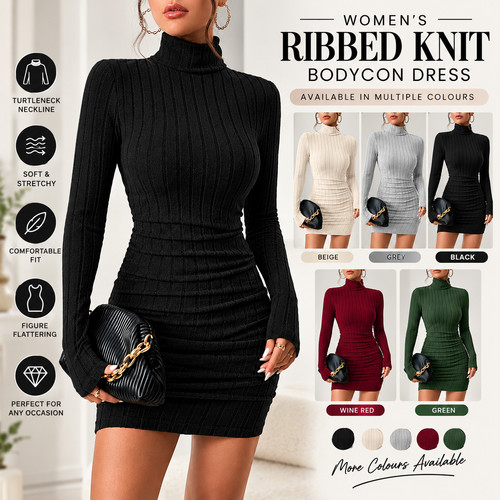 Women ribbed stretch long - women's,