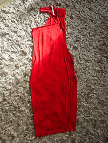 Asos red stretch one shoulder - red,