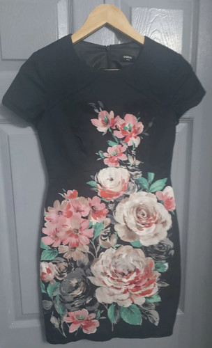 Oasis black placed floral - black,