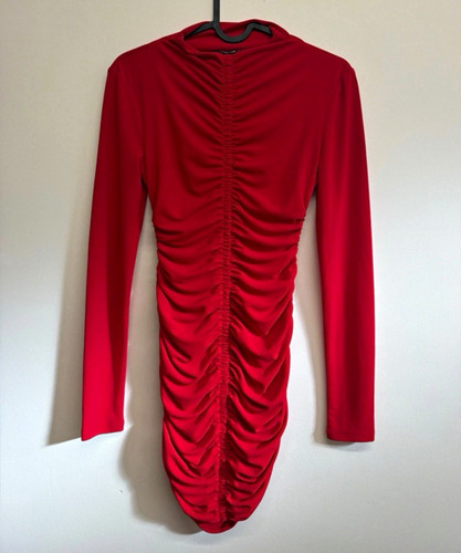 Zara women red ruched - women’s,