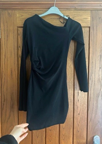 Zara black one shoulder - zara, ruched