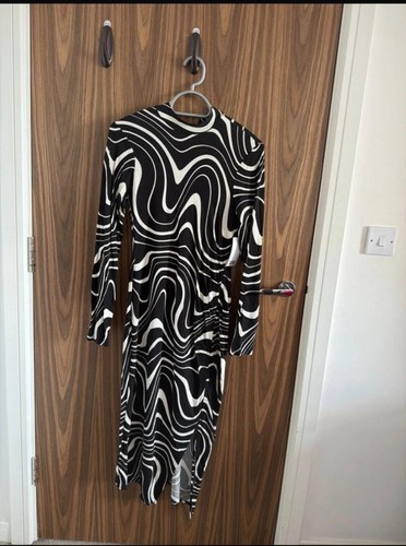 Long body con dress with - body,