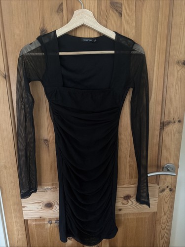 Women black boohoo long - women’s,