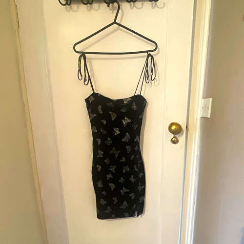 Motel black strappy - strappy, bodycon