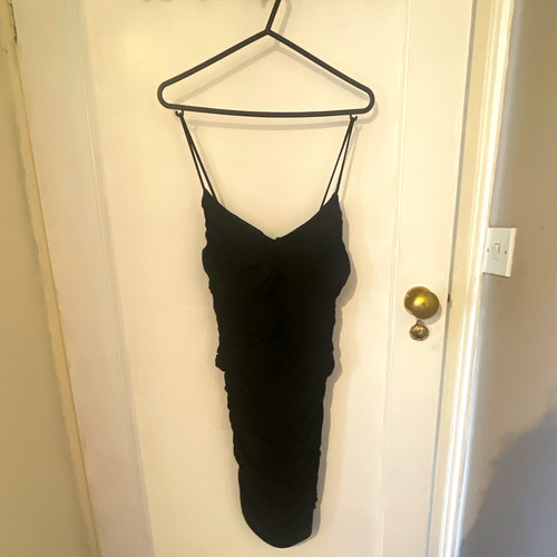 Polly black ruched - ruched, strappy