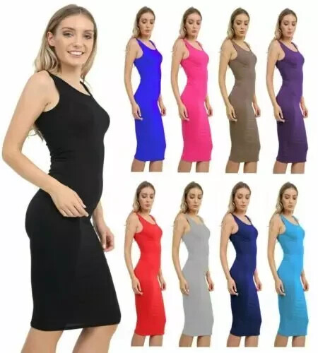Womens sleeveless vest midi - womens,