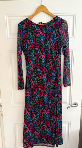 Oasis black floral mesh ruched - oasis,