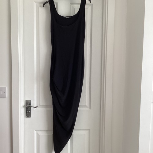 Black bodycon asymmetrical - black,